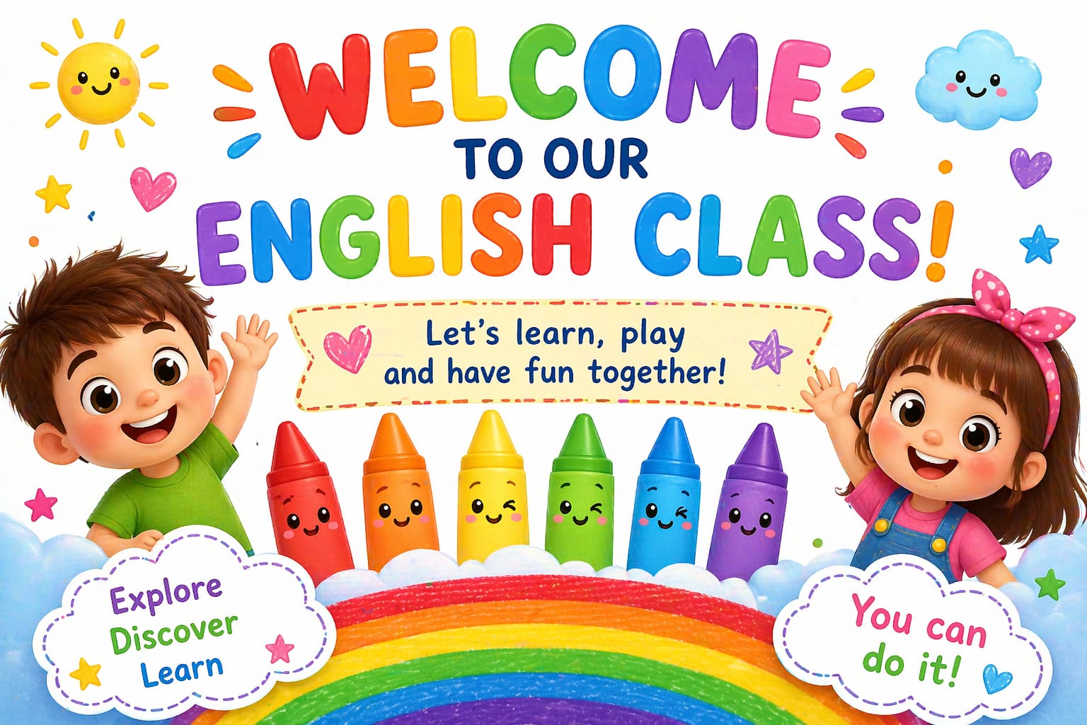 ¡Bienvenidos a nuestra clase de inglés!
